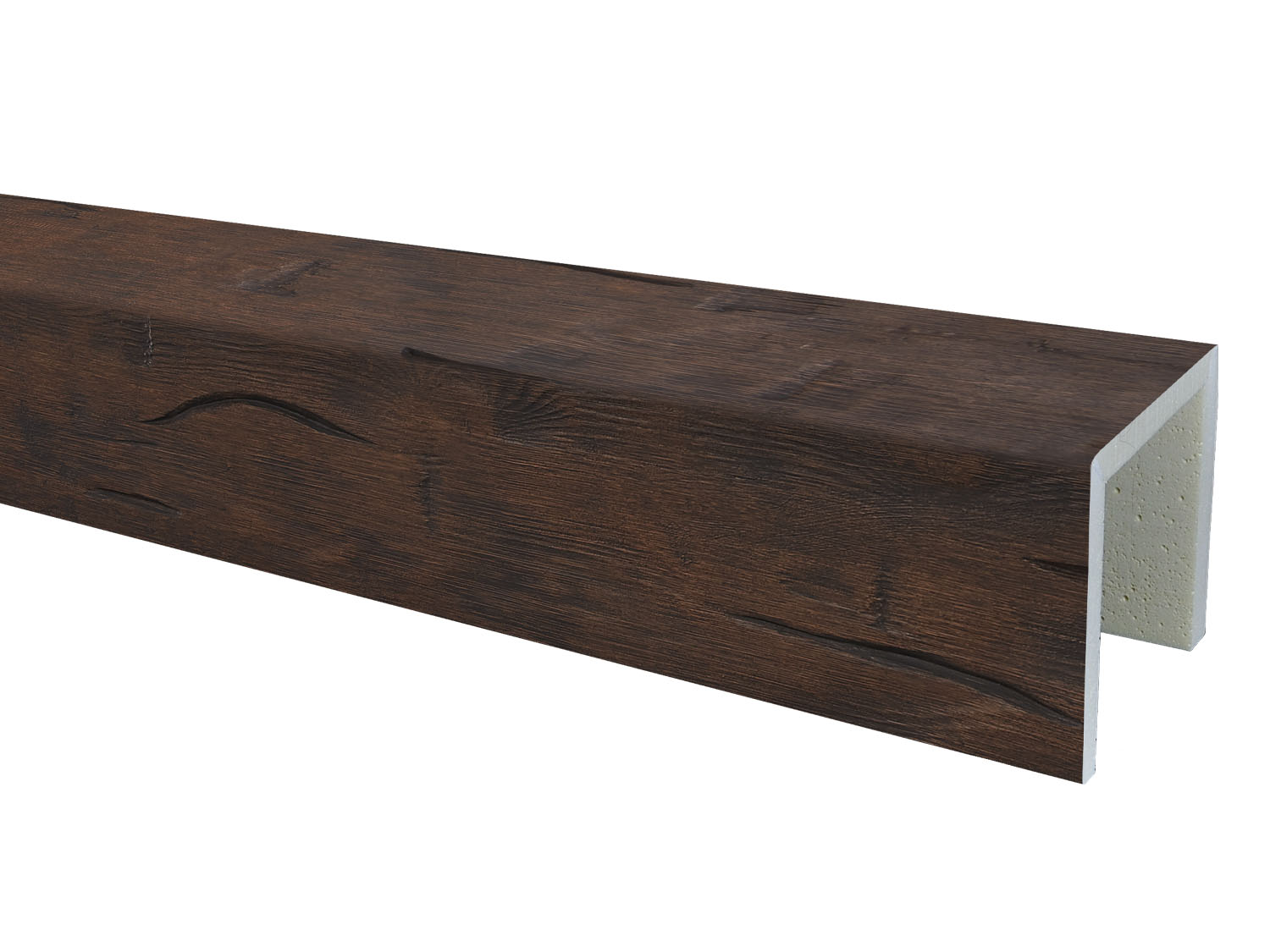 Hewn Faux Wood Beam in Burnished