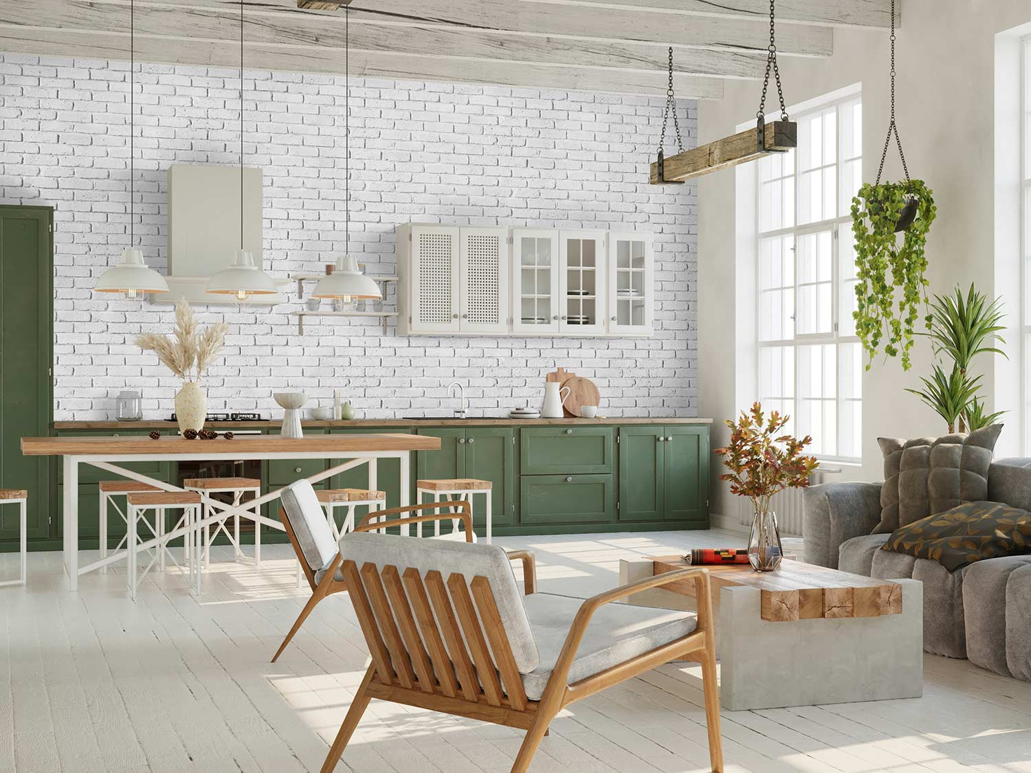 Old Medford Brick in Dove White