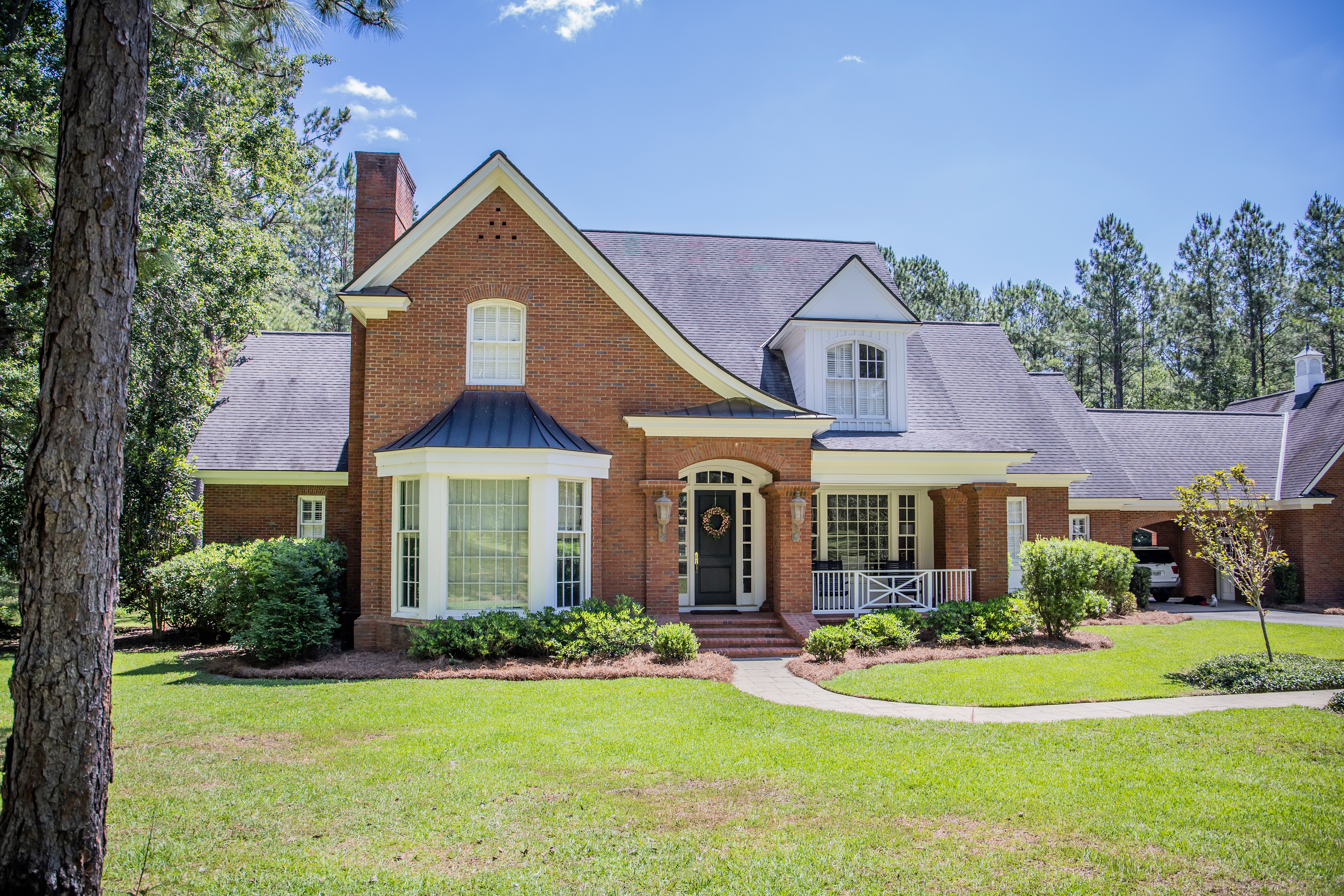 A solid brick Colonial-style home