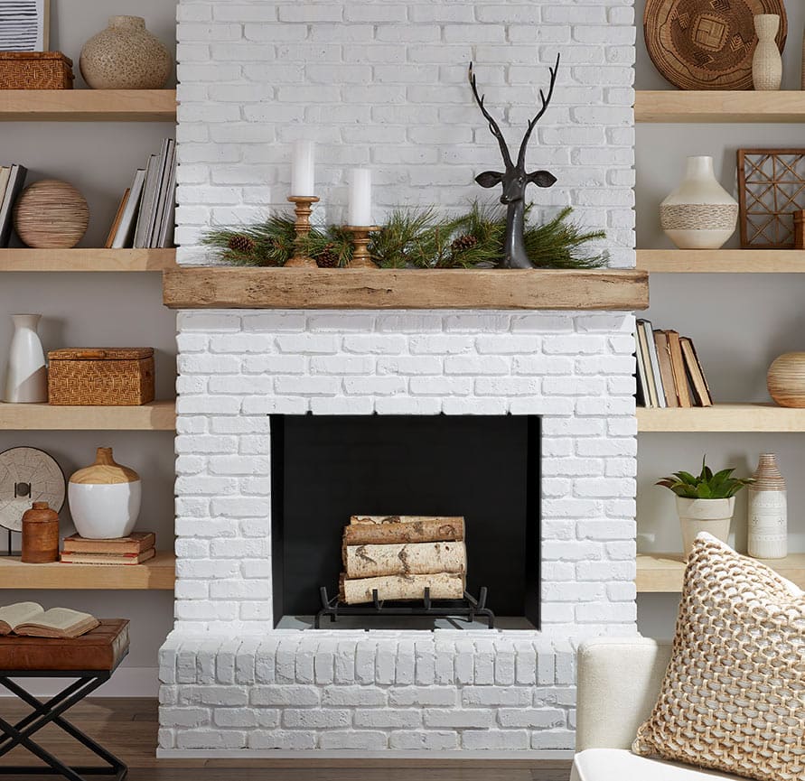 Old Medford Faux Brick Wall Panels in Iceberg