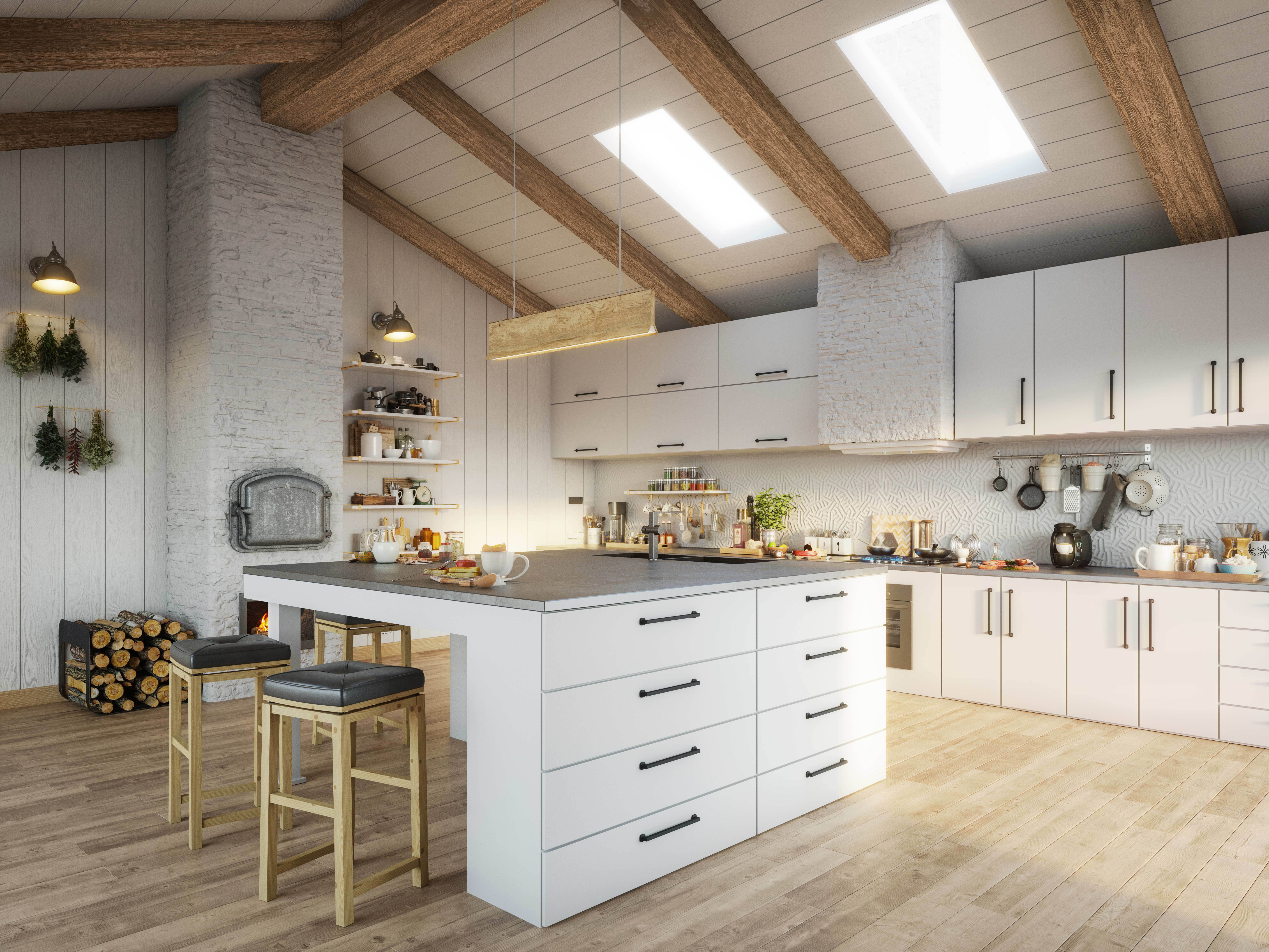 Old Barn Faux Wood Beams in Brunette Old Barn Faux Wood Beams in Brunette