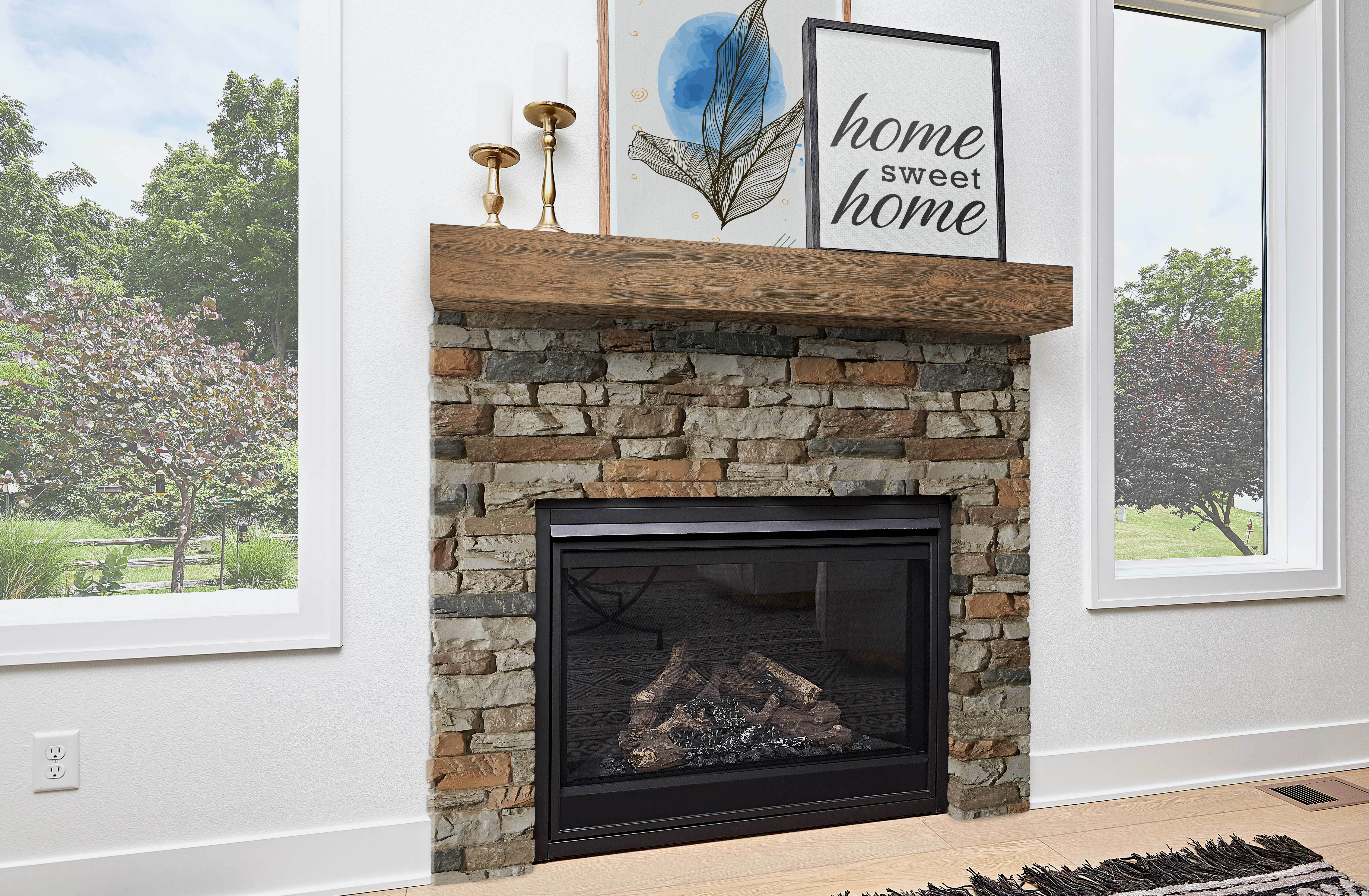 Old Barn Faux Wood Mantel in Pioneer Old Barn Faux Wood Mantel in Pioneer