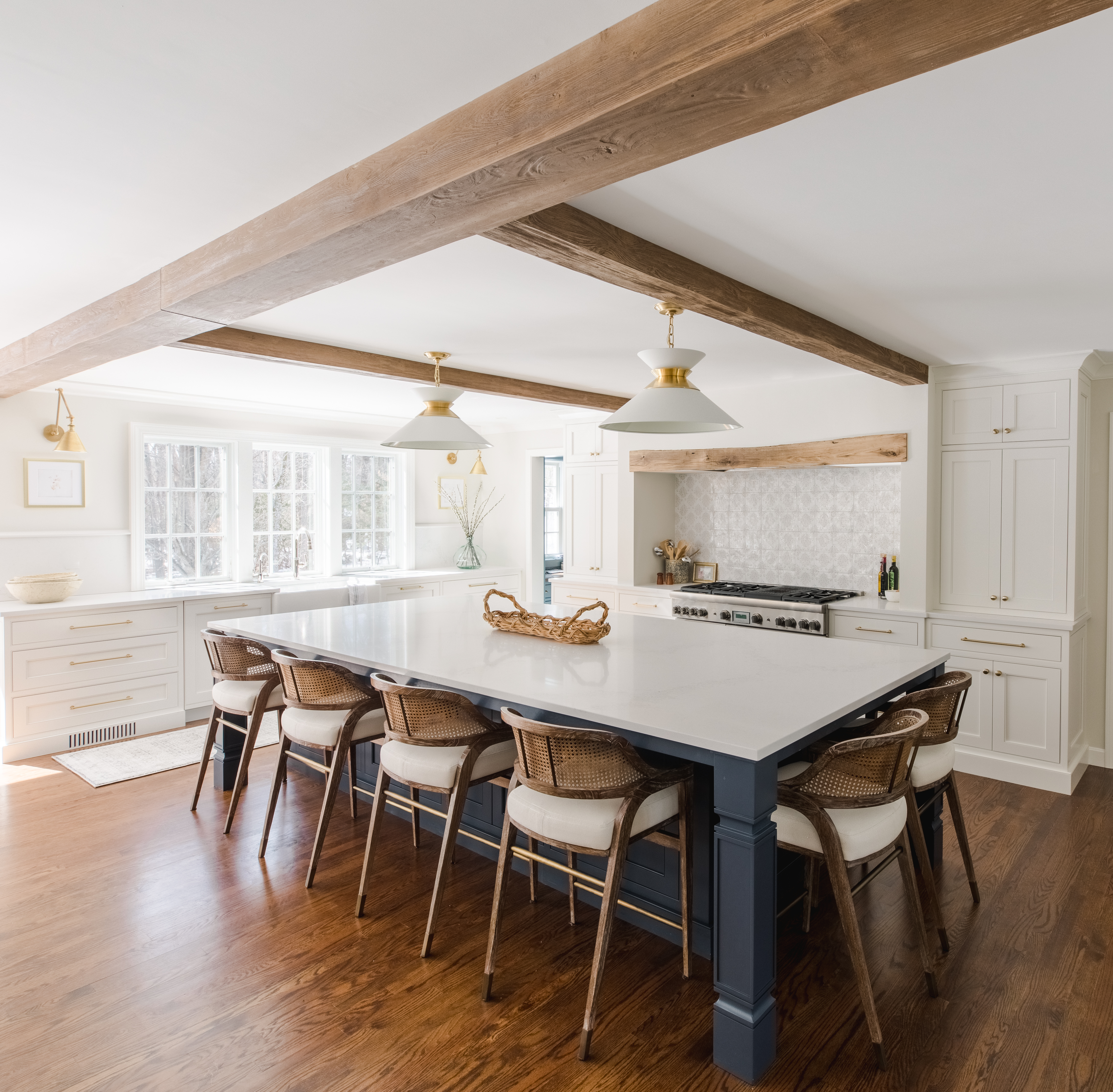 Old Barn Faux Wood Beams in Burnished