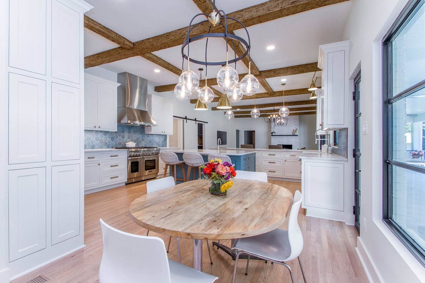 Hewn Faux Wood Beams in Burnished