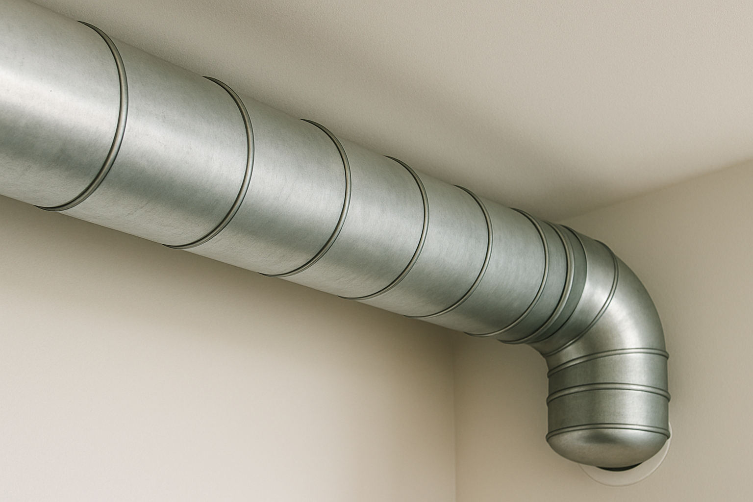 Exposed ductwork can be hidden with hollow faux wood beams. Exposed ductwork can be hidden with hollow faux wood beams.