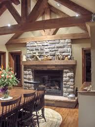 Hewn Faux Wood Mantel in Log Hewn Faux Wood Mantel in Log