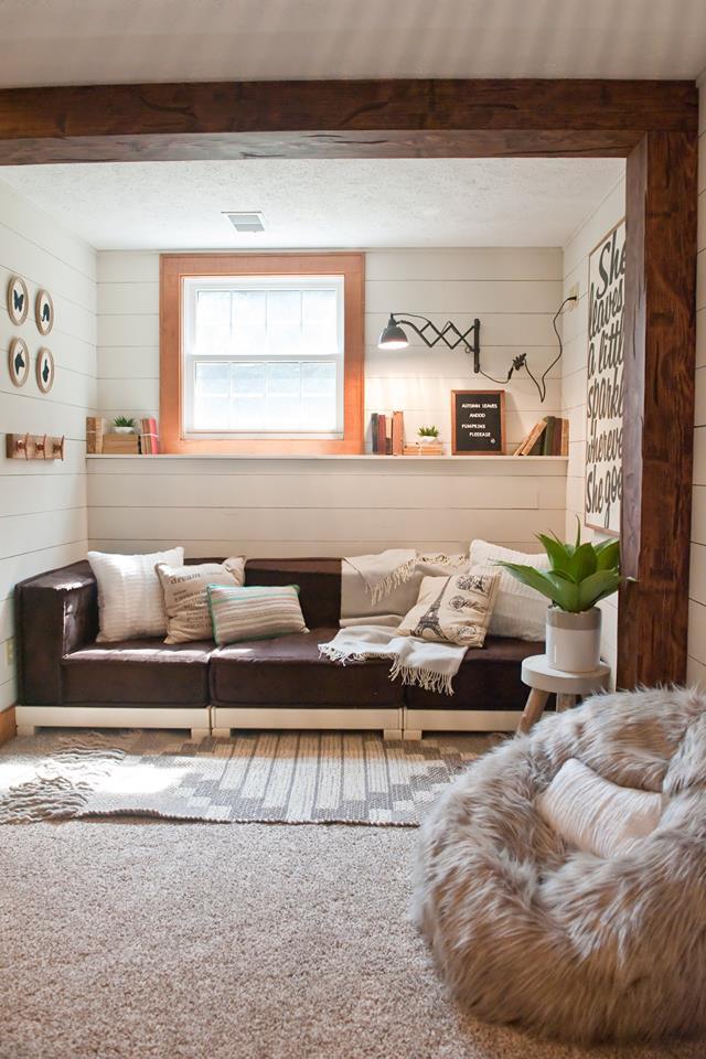 Hewn Faux Wood Beams in Rich Walnut