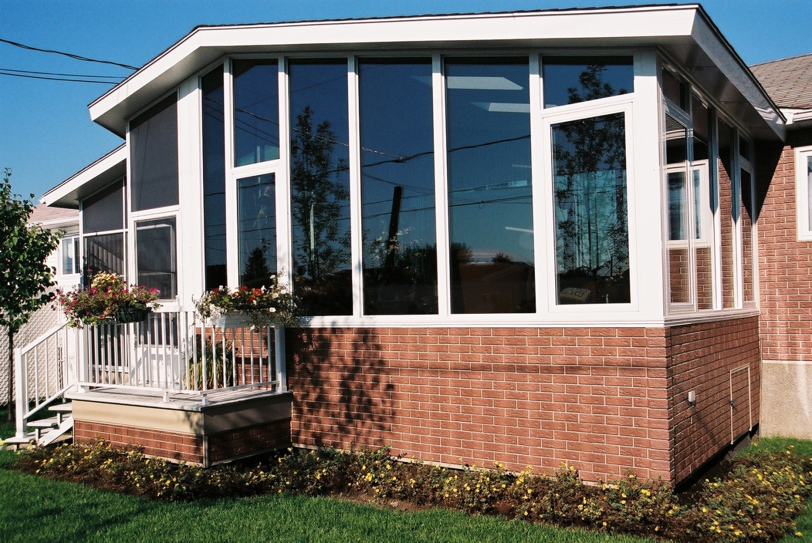 faux brick panels installed on the exterior of a home