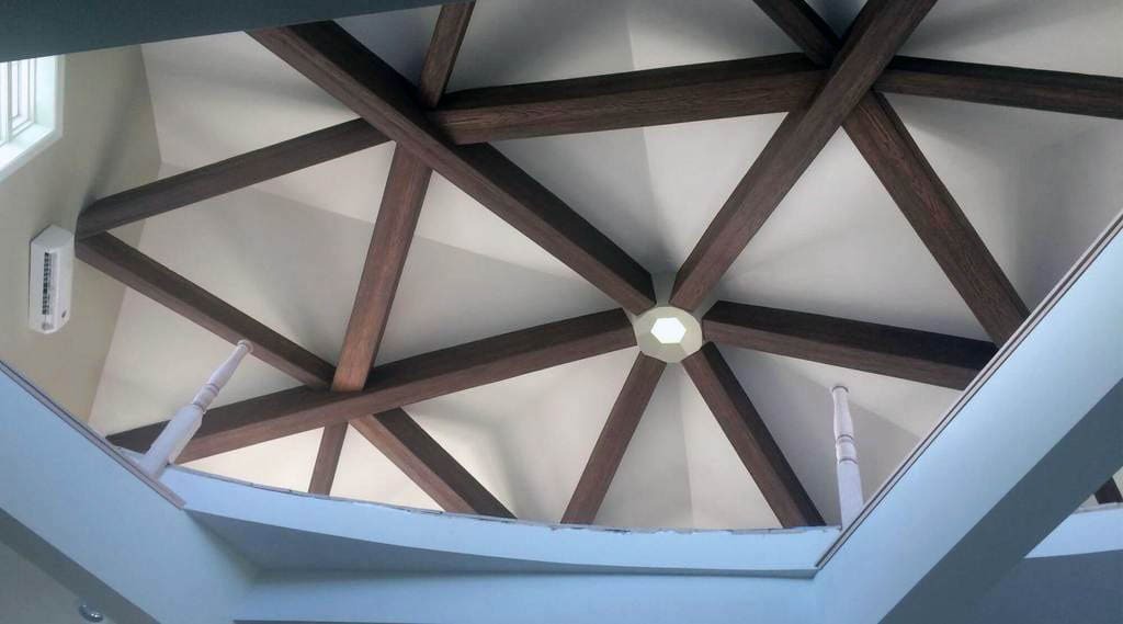 Woodcrafted Faux Wood Beams in Espresso Brown Woodcrafted Faux Wood Beams in Espresso Brown
